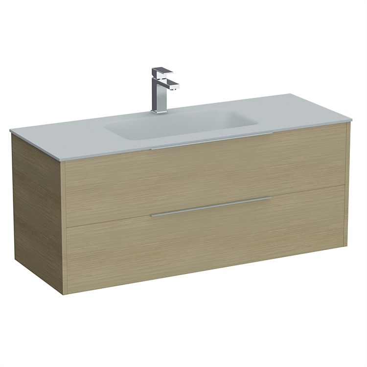 LeVivi Nexa 1200mm Double Drawer Wall-Hung Vanity Light Oak LeVivi Nexa 1200mm Double Drawer Wall-Hung Vanity Light Oak