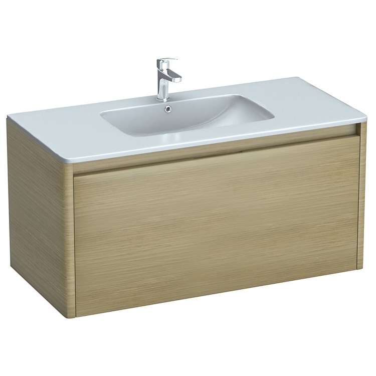 LeVivi Lucca 1000mm Wall-Hung Vanity Light Oak LeVivi Lucca 1000mm Wall-Hung Vanity Light Oak