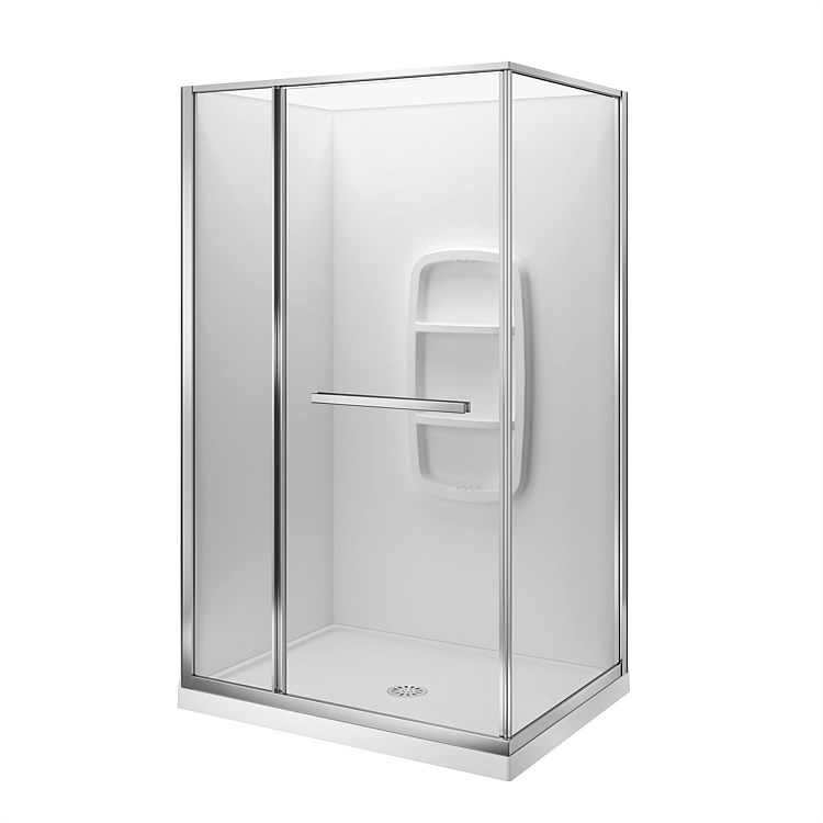 LeVivi Nest 1200x900mm Square Moulded Wall Shower Enclosure Left-hand Polished LeVivi Nest 1200x900mm Square Moulded Wall Shower Enclosure Left-hand Polished