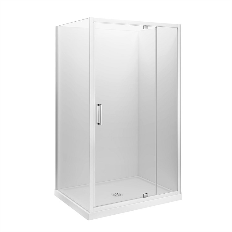 LeVivi Camden 1200x900mm Flat Wall Shower Enclosure Right-hand White LeVivi Camden 1200x900mm Flat Wall Shower Enclosure Right-hand White