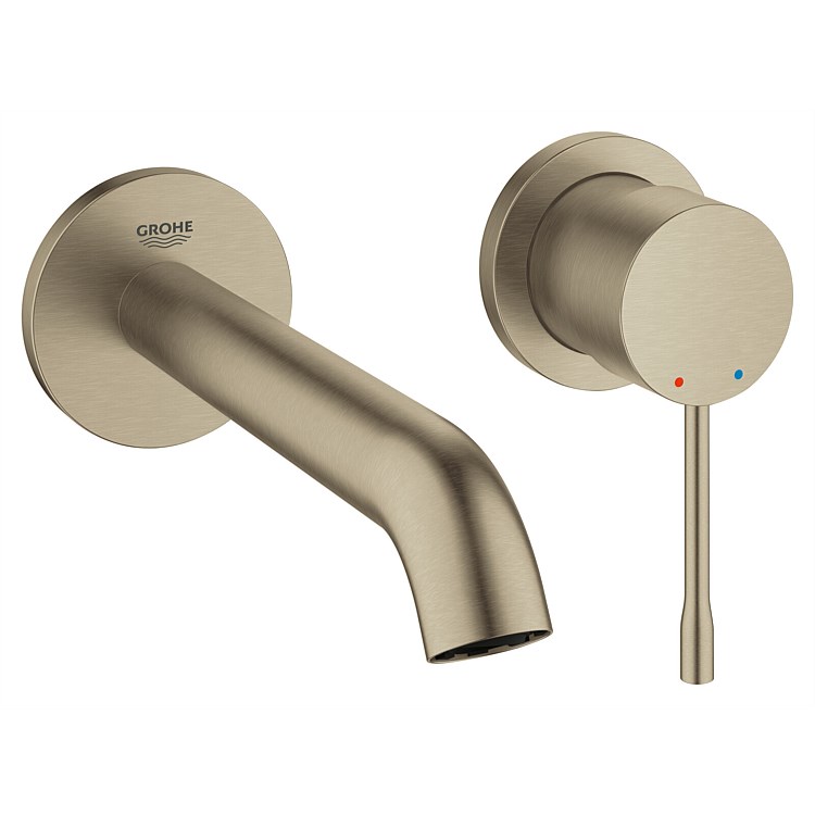 GROHE Essence Wall Mounted Basin Mixer Trim Set 183mm Brushed Nickel GROHE Essence Wall Mounted Basin Mixer Trim Set 183mm Brushed Nickel