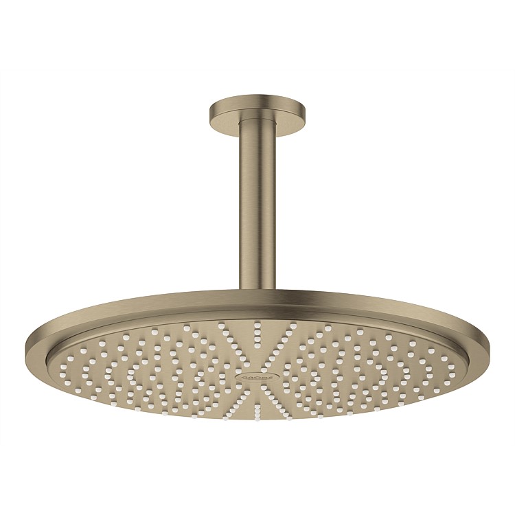 GROHE Rainshower Cosmopolitan Overhead Shower with 142mm Ceiling Arm Brushed Nickel GROHE Rainshower Cosmopolitan Overhead Shower with 142mm Ceiling Arm Brushed Nickel