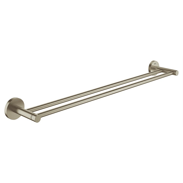GROHE Essentials Double Towel Rail 600mm Brushed Nickel GROHE Essentials Double Towel Rail 600mm Brushed Nickel