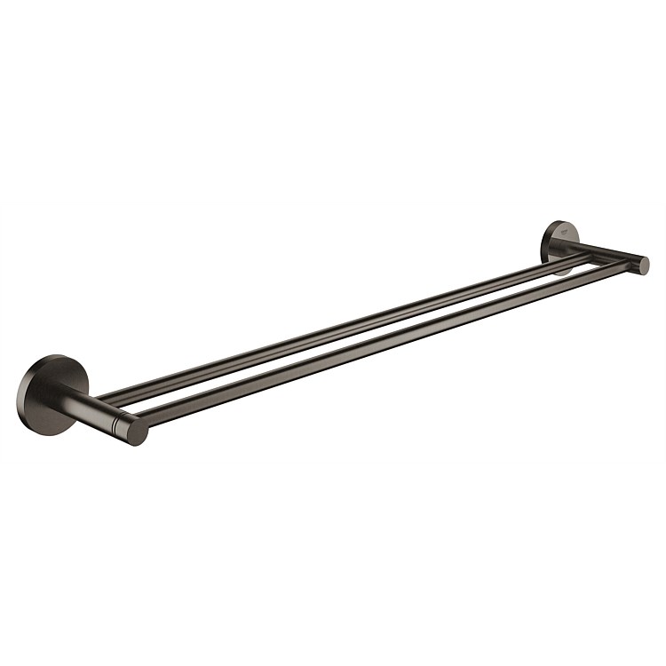 GROHE Essentials Double Towel Rail 600mm Brushed Hard Graphite