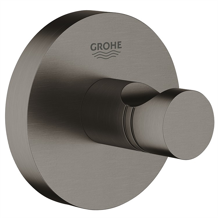 GROHE Essentials Robe Hook Brushed Hard Graphite GROHE Essentials Robe Hook Brushed Hard Graphite
