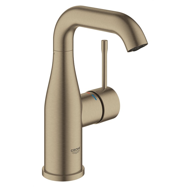 GROHE Essence Gooseneck Basin Mixer Brushed Nickel GROHE Essence Gooseneck Basin Mixer Brushed Nickel