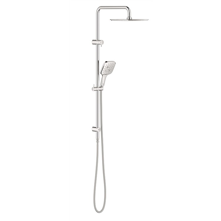 GROHE Rainshower SmartActive Twin Shower System Square with Diverter Chrome GROHE Rainshower SmartActive Twin Shower System Square with Diverter Chrome