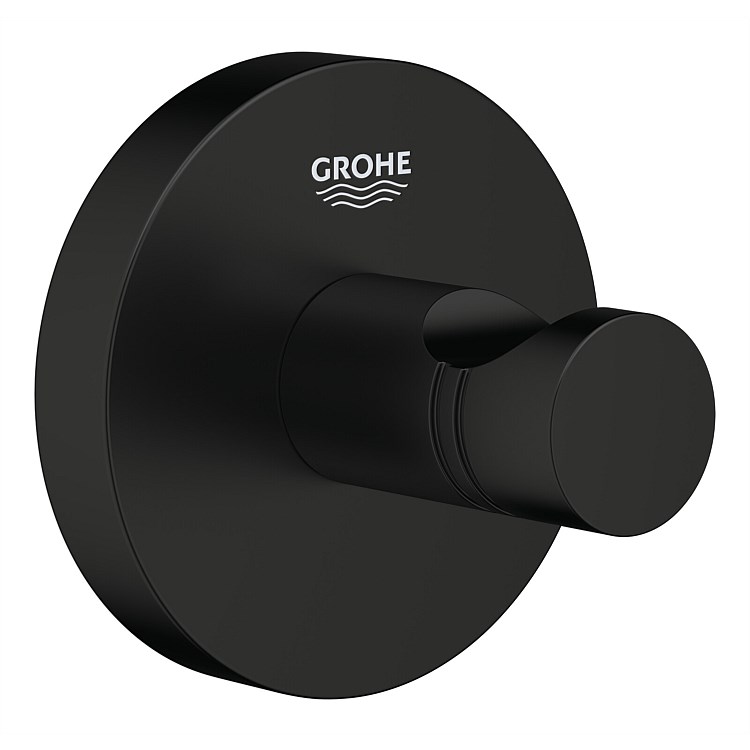 GROHE Essentials Robe Hook Matte Black GROHE Essentials Robe Hook Matte Black