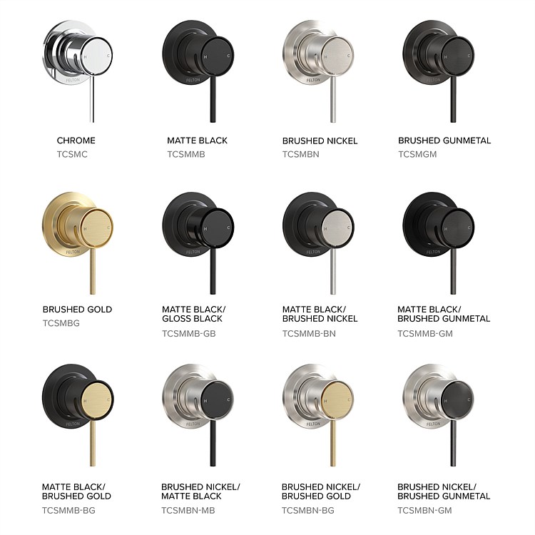 Felton Tate Shower Mixer Brushed Nickel