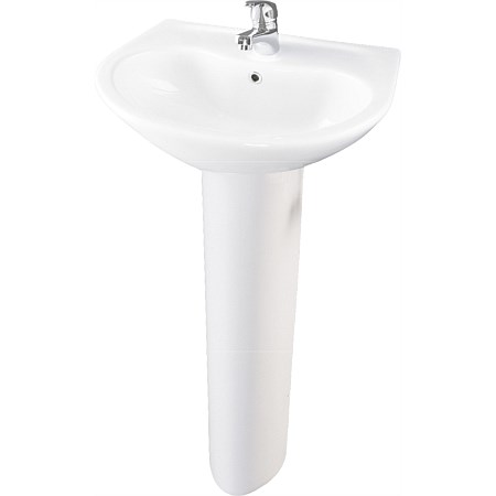 Toto Valdes 580mm Wall Basin and Pedestal