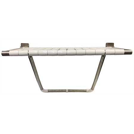 LeVivi 845mm Wall Mounted Shower Seat White/Chrome