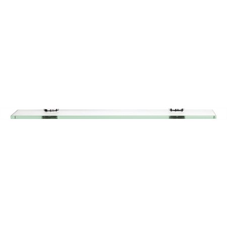 Tranquillity Toughened 450mm Glass Shelf Round Brackets