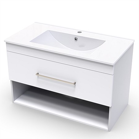 Clearlite Cashmere Classic 900mm Wall-Hung Vanity White