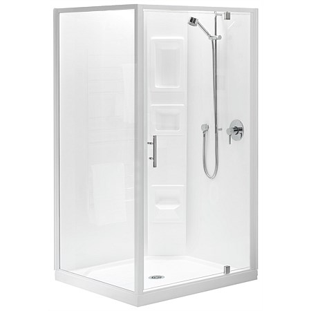 Clearlite Induro 900mm 2 Sided Square Shower Enclosure