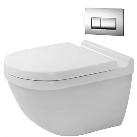 Duravit Starck 3 Rimless Wall-Hung Toilet Suite