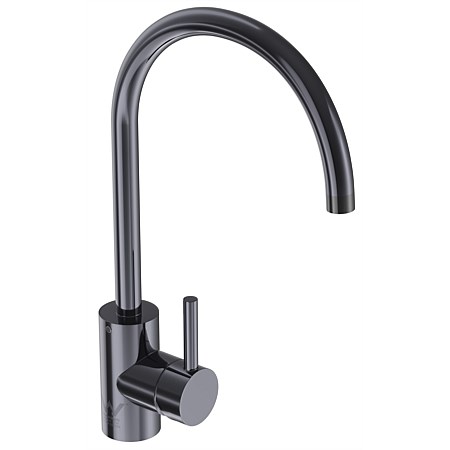 LeVivi Aspen Gooseneck Sink Mixer with Swivel Spout Gunmetal