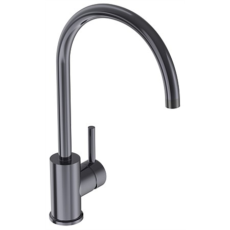 LeVivi Aspen Gooseneck Sink Mixer with Swivel Spout Gunmetal