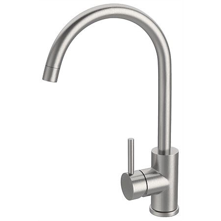 LeVivi Aspen Gooseneck Sink Mixer with Swivel Spout Stainless Steel