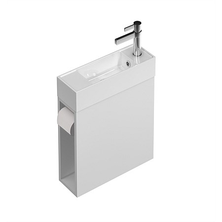 St Michel Spin Wall-Hung Vanity 450mm with Toilet Roll and Towel Hook