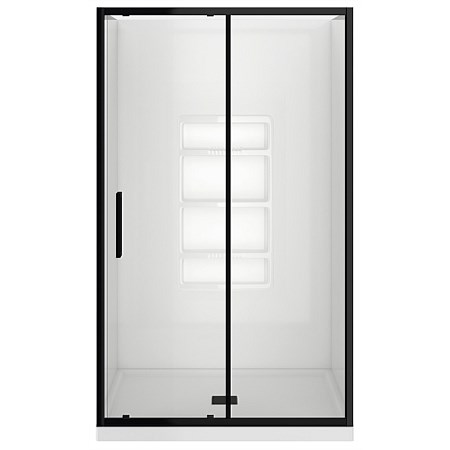 LeVivi Kingston 1200mm 3 Sided Moulded Shower Enclosure Black