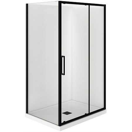 LeVivi Kingston 1200mm 2 Sided RH Shower Enclosure Black