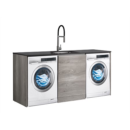 LeVivi Laundry Station 1930mm Centre Door Only Charcoal Top Elm Cabinet