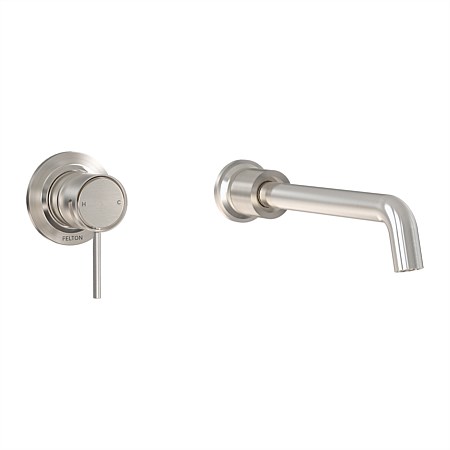 Felton Tate Wall Mounted Basin/Bath Mixer Brushed Nickel