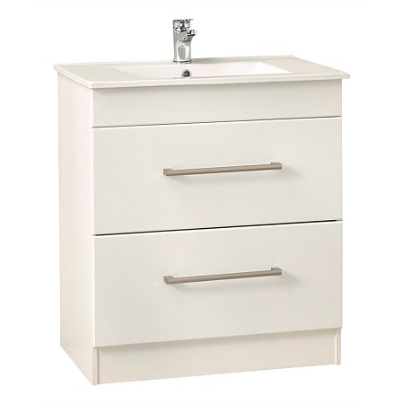 Clearlite Cashmere 750mm 2 Drawer Vanity