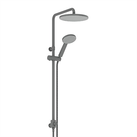 Greens Glide RainBoost® Twin Rail Shower Gunmetal