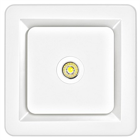 Martec Tetra II Light Square 250mm Exhaust Fan & Light White