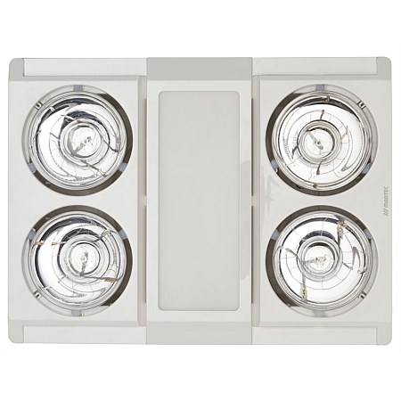 Martec Profile Panel 4 Heat 3 in 1 Bathroom Heater Exhaust Fan & Light White