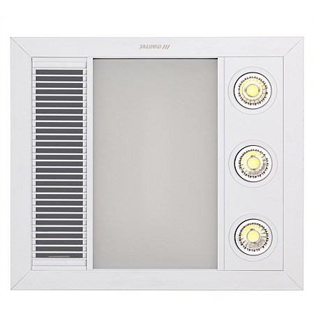 Martec Linear Mini 1000w 3 in 1 Bathroom Heater, Fan & Light White