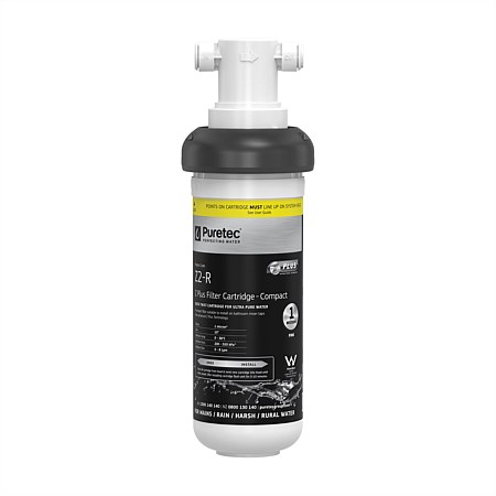Puretec Z2 High Flow Inline Bathroom Water Filter - Compact 38,000L