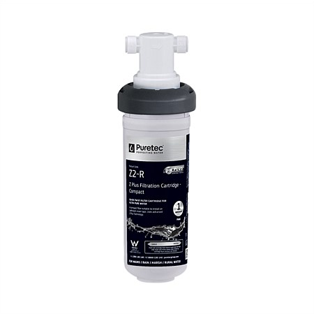 Puretec Z2 High Flow Inline Bathroom Water Filter - Compact 38,000 litre capacity