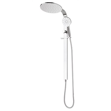 Voda Eclipse Round Double Head Slide Shower Chrome