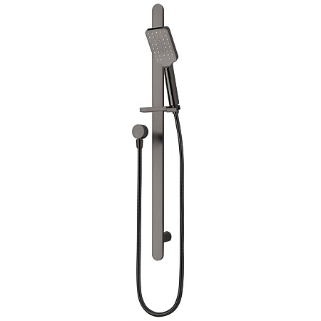 Voda Olympia Square 3 Function Slide Shower Brushed Gunmetal