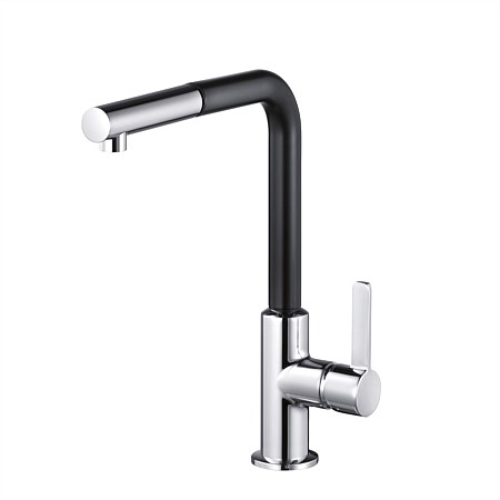 Kludi L-INE S Sink Pull-Out Sink Mixer Black & Chrome