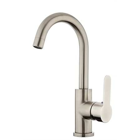 Voda Gooseneck Basin Mixer Stainless Steel