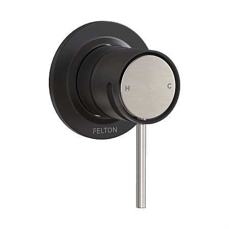 Felton Tate Shower Mixer Matte Black/Brushed Nickel