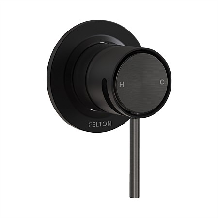 Felton Tate Shower Mixer Matte Black/Brushed Gunmetal