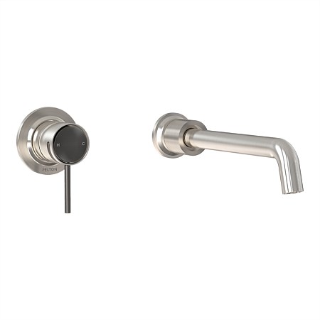 Felton Tate Wall Mounted Basin/Bath Mixer Brushed Nickel/Brushed Gunmetal