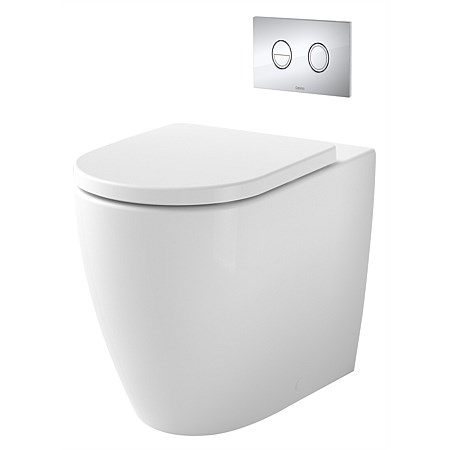 Caroma II Urbane II Cleanflush®  Invisi Wall-Faced Toilet Suite with Soft Close Seat