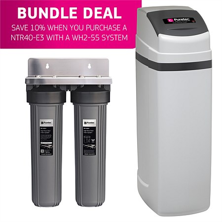 Puretec WH2 Series Whole House Dual Water Filter & NTR40-E3 Nitrate Removal System Bundle