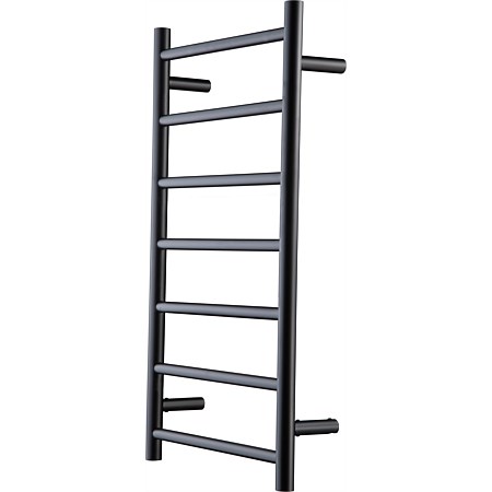 LeVivi 7 Bar 825mm Slim Round Towel Warmer Black