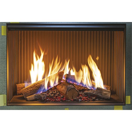 Linear 800 FlameTech Single Sided Log Effect Gas Fire LPG