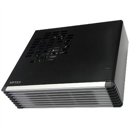 Weiss Wall Mounted Fan Heater Satin Black