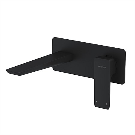 Progetto Venice Wall Mounted Basin Mixer Matte Black