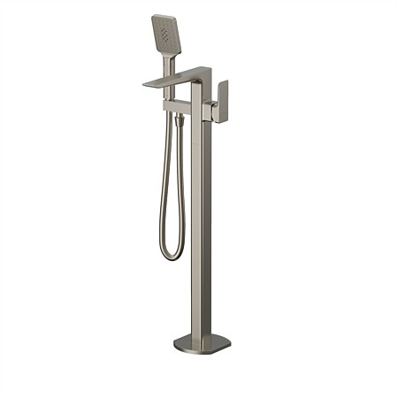 Progetto Venice Floor Mounted Bath Filler with Handshower Brushed Nickel