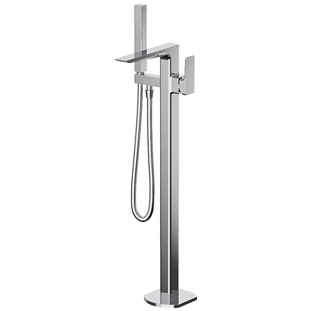 Plumbline Venice Floor Mounted Bath Filler with Handshower Chrome