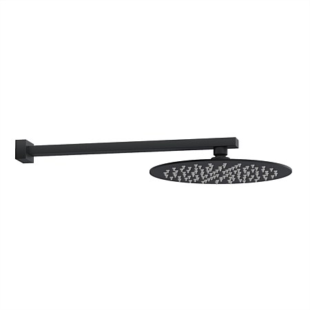 Progetto Venice Round 250mm Wall Mounted Rainhead Matte Black